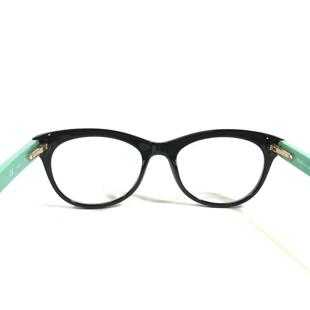 Diane von Furstenberg Eyeglasses Frames DVF5058 001 Black Green Gold 49-18-135